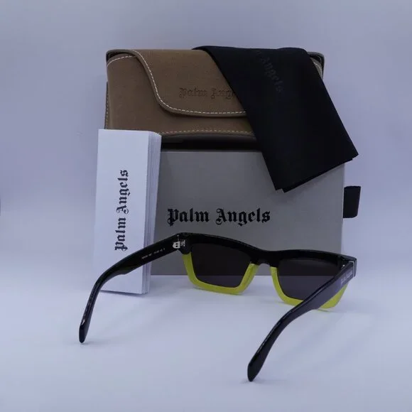 Palm Angels PERI108 MELROSE 1807 Cat Eye Sunglasses - Black/Yellow/Grey Palm Angels PERI108 MELROSE 1807 Sunglasses Black Cat Eye  main image 2